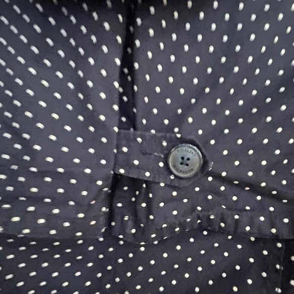 Tommy Hilfiger Navy Blue & White Polka Dot Jacket Coat Cotton Hood Size XS - Picture 5 of 9
